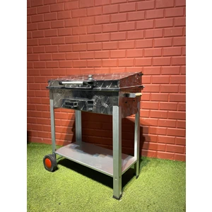 70X35 Kapaklı Krom Mangal
