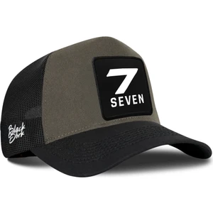 7 Numara Logolu Siyah-Haki Trucker