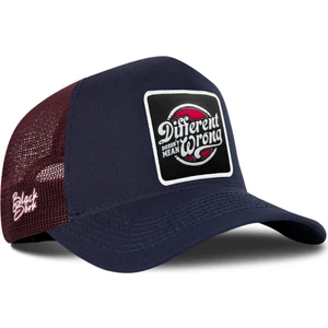 Different Wrong Logolu Lacivert-Bordo Trucker Şapka