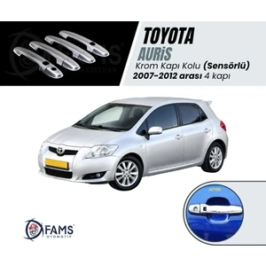 Fams Otomotiv Toyota Auris Krom Kapı Kolu 4 Kapı 2007-2012 Paslanmaz Çelik (Sensörlü)