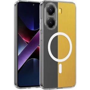 Xiaomi Poco X7 Pro Kılıf Magsafe Clear Sararmaz Şeffaf
