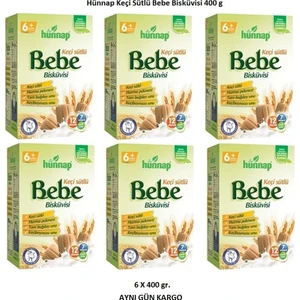 Hünnap Keçi Sütlü Bebe Bisküvisi 6 Paket