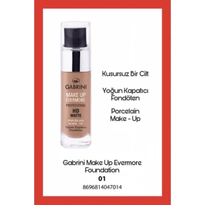 Make Up Evermore Hd Mat Fondöten -  01