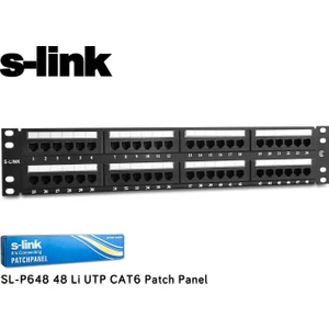 Sl-P648 48 Li Utp Cat6 Patch Panel