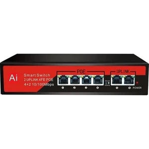 EZ-04PSE 4xfe+2xfe Yönetilemez Poe Switch (65WATT)