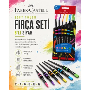 Soft Touch Fırça Seti 6’lı Siyah