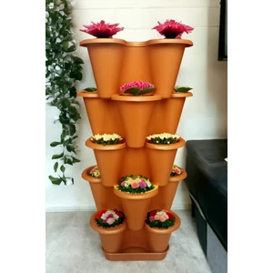 5 Katlı Şanslı Yonca Kule Saksı Seti (Bronz) - Fiyatı, Yorumları