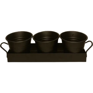 Tepsili 3 Lü Mini Saksı - Fiyatı, Yorumları