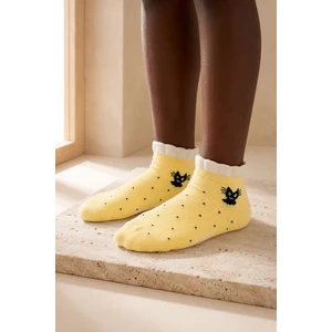 Katia & Bony Çocuk  Puantiyeli Step Çorap Sarı