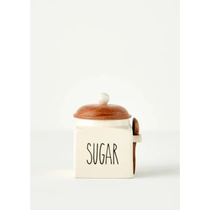 Bella Maison Sucre Seramik Kavanoz Krem 800 ml