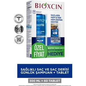Biotin Tablet 5000 MG + Bioxcin Biotin Şampuan 300 ML