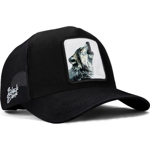Kurt Logolu Siyah Trucker Şapka