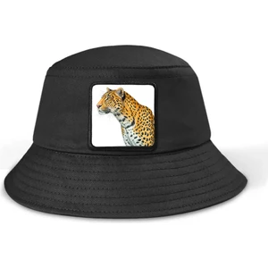 Panter Logolu Bucket Siyah Şapka
