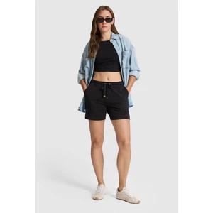U.s. Polo Assn. Kadın Siyah Şort (Örme) 50323525-VR046