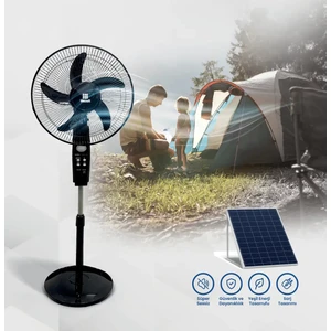 Wevolt Solar Vantilatör Güneş Enerjili Fan Pilli Panelli