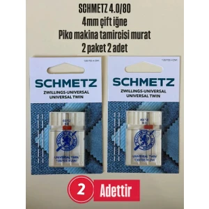 4.0 mm Çift Iğne 2 paket 2 adettir