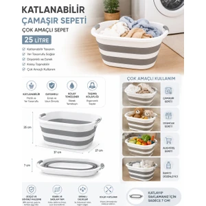 Katlanır Çamaşır Sepeti 25LT