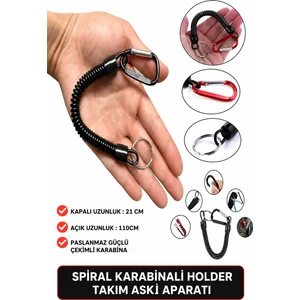 Spiral Karabinalı Holder Takım Askı Aparatı
