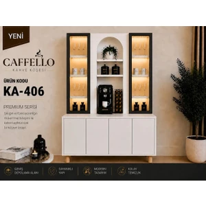 VM VERTEX MOBİLYA Caffello Kahve Köşesi Beyaz