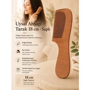 Ahşap Tarak 18 cm - Saplı