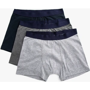 Pamuklu 3'lü Set Basic Boxer