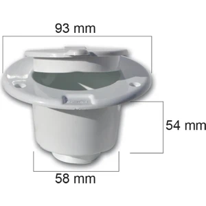 Tekne Duş Yuvası Plastik 58mm