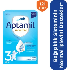 3 Prebiyotikli Devam Sütü 9-12 Ay 600 Gr
