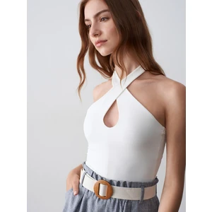 21267  Halter Top-Ekru