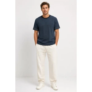 Alexander Gardi Şerit Detaylı Kontrast Yaka Basic T-Shirt