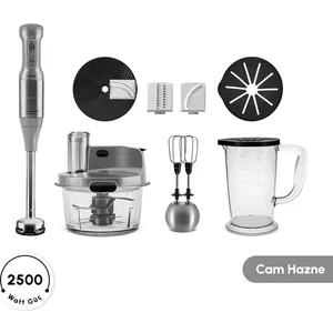 Mastermaid Prosteel Cam Mutfak Robotu Uzun Blender Ayaklı 6 Bıçaklı Galaxy Grey