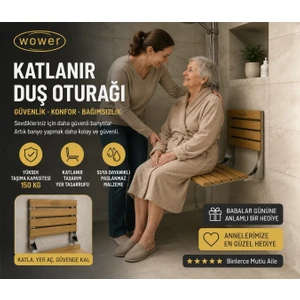 Siyah Katlanır Ahşap Oturak