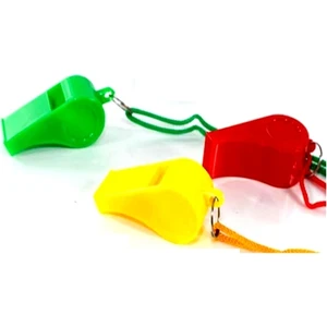Plastik Düdük Renkli Ipli - 3 Adet