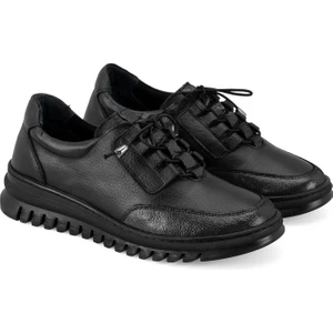 Kadın Siyah DesaComfort Deri Sneaker
