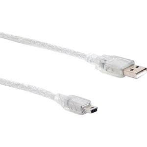 SL-UK55 USB 2.0 Şeffaf Usb Mini 5 Pin Kablo 5 Metre
