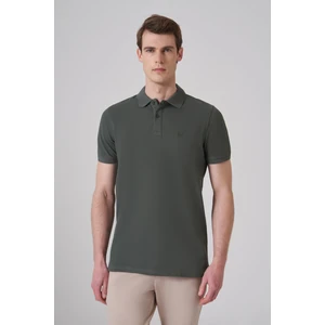 Erkek Haki Basic Polo Yaka Dynamic Fit T-Shirt