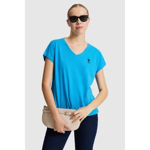 U.s. Polo Assn. Kadın Kobalt Tişört Basic 50323541-VR077