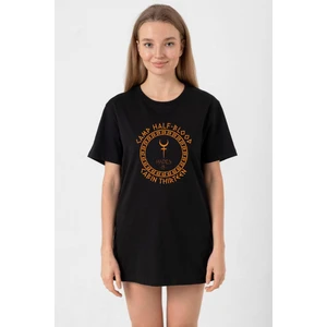 Camp Half Blood Hades Siyah Kadın Oversize Tshirt
