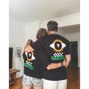 Kalbim Çiçek Oversize Tişört