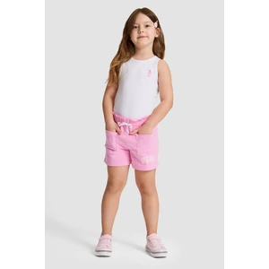 U.s. Polo Assn. Kız Çocuk Pembe Şort (Örme) 50325692-VR041