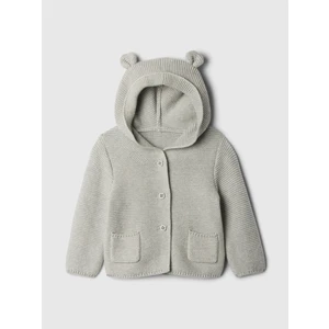 Bebek Gri Brannan Bear Kulak Aplikeli Hırka