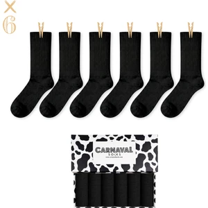 Carnaval Socks 6’lı Siyah Basic Pamuk Unisex Çorap Seti