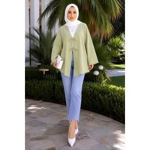 İmaj Butik Olive Ön Bağlamalı Kimono
