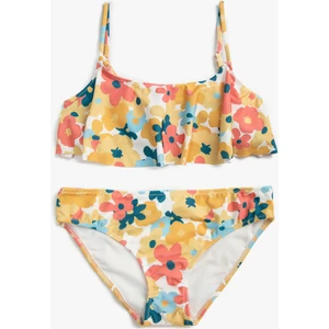 Bikini Takımı Çiçekli İnce Askılı