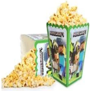 Mutlu Anılar Parti Evi Minecraft Popcorn Kutusu