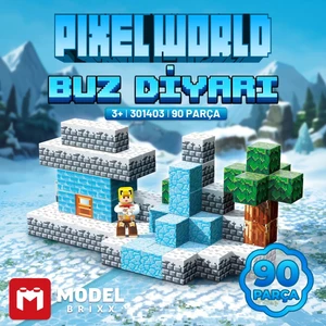 Model Brixx Pixelworld Buz Diyarı Yapı Bloğu Seti 90 Parça