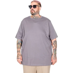 Mode Xl Büyük Beden Basic Tshirt 20031 Füme