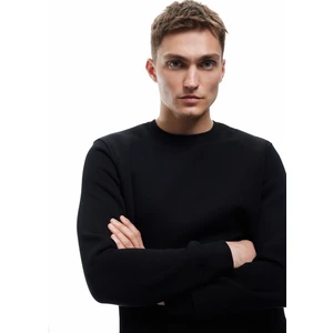 Pamuklu Uzun Kollu Şardonlu Bisiklet Yaka Erkek Basic Sweatshirt
