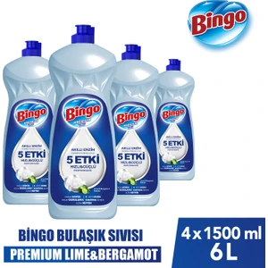 Elde Bulaşık Deterjanı Premium Lime&bergamot 1500ML x 4 Adet