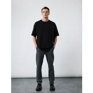 Kısa Kollu Bisiklet Yaka Pamuklu Basic Oversize Tişört