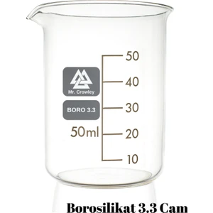 Cam Beher 50 ml Kısa Form Isıya Dayanıklı